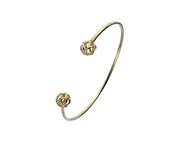 9CT GOLD INFINITY BEAD TORC BANGLE